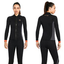 DIVE&SAIL 3mm Long Sleeve Thermal Diving Suit Cold Protection Surf Suit, Size: XL(Women Black)