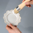 20 PCS Round Head Long Handle Paintbrush Bristle Wood Handle Brush, Diameter: 25mm