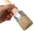 20 PCS Round Head Long Handle Paintbrush Bristle Wood Handle Brush, Diameter: 40mm