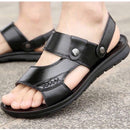 Non-slip Outer Wear Dual-use Sandals Slippers Men Casual Beach Shoes, Size: 41(Black)