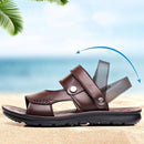 Non-slip Outer Wear Dual-use Sandals Slippers Men Casual Beach Shoes, Size: 41(Black)