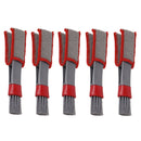 5 PCS Car Wash Brush Soft Hub Multi-Function Dust Removal Tool, Color: Red Gray Air Outlet Brush