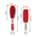 5 PCS Car Wash Brush Soft Hub Multi-Function Dust Removal Tool, Color: Red Wheel Brush