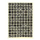 3 PCS Car Button Luminous Sticker General PET Waterproof Wear-Resistant Car Sticker(Number 2)