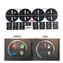 10 PCS Car Button Repair Sticker AC Central Control Sticker(B 19 Key)