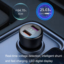 Multifunctional Cigarette Lighter Dual USB Fast Charge Digital Display Car Charger 66W + 40W