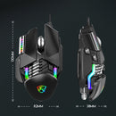 Taijia P3 6 Keys RGB Lighting Adjustable Wired Mouse(Black)