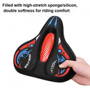 Bicycle Seat Cover Thickened Silicone Shock-absorbing Saddle Cover(Orange)