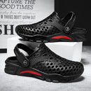 Men Sandals Summer Hole Sandals Outside Wear Beach Slippers, Size: 41(Black)