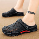 Men Sandals Summer Hole Sandals Outside Wear Beach Slippers, Size: 41(Black)