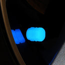 10 Sets Luminous Tire Valve Cap Electric Motorcycle Vacuum Tire Valve Cover, Style: Split Effect(Blue)