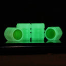 10 Sets Luminous Tire Valve Cap Electric Motorcycle Vacuum Tire Valve Cover, Style: Split Effect(Blue)