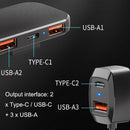 SC02M 5 In 1 Mobile Phone Fast Recharge Car Charger