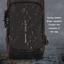 Men Multifunctional Waterproof Password Anti-theft Chest Bag(Gray Brown)
