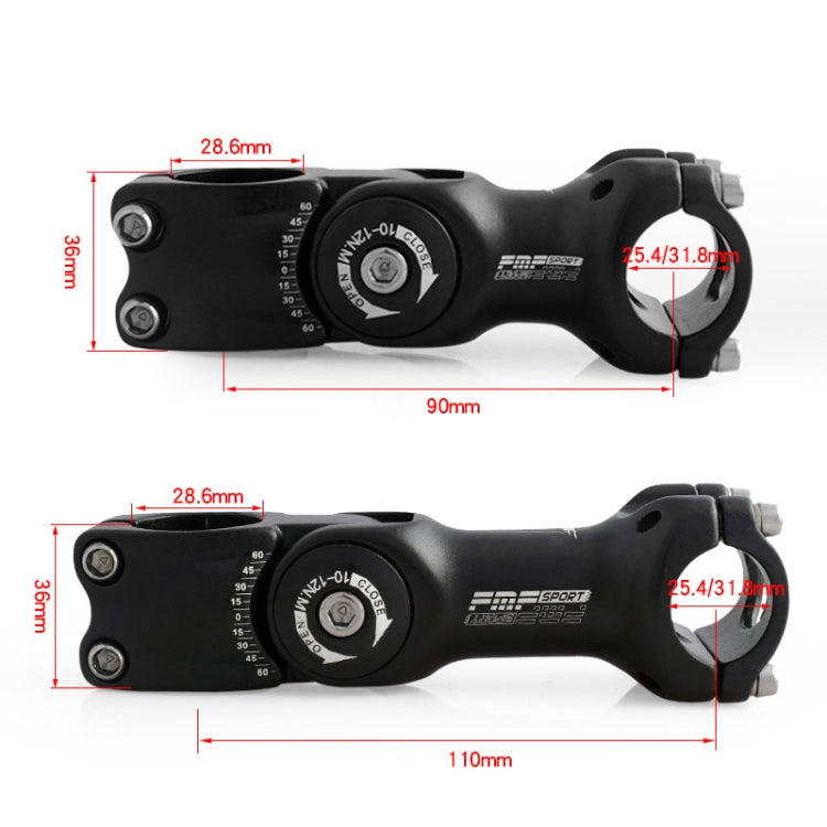 FMFXTR Mountain Bike Adjustable Angle Handlebar Riser, Specification: 25.4x90mm