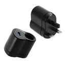 2 PCS Home Cigarette Lighter Socket Car Power Converter, Plug Specifications:UK Plug