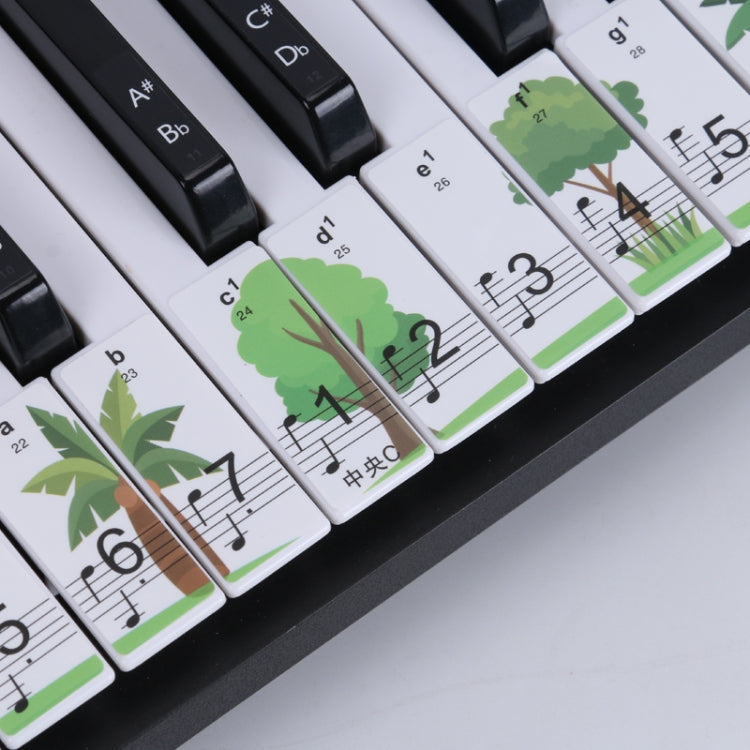 M52 88/76/61/54/49 Keys Piano Keyboard Stickers(Tree)
