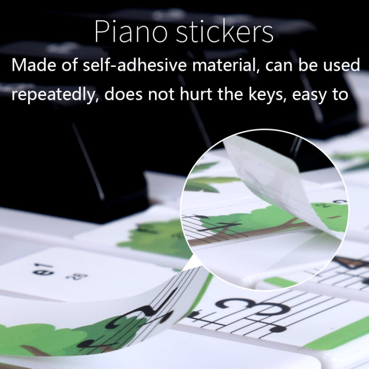 M52 88/76/61/54/49 Keys Piano Keyboard Stickers(Tree)