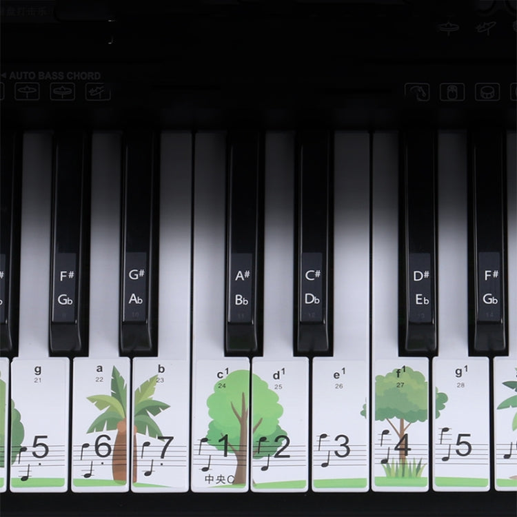 M52 88/76/61/54/49 Keys Piano Keyboard Stickers(Tree)