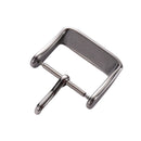 10 PCS IP Plated Stainless Steel Pin Buckle Watch Accessories, Color: Black 20mm