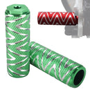 FMFXTR Bicycle Back Seat Foot Pedal Universal Back Rear Post, Color: Green Small Hole Short