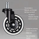 5 PCS Furniture PU Universal Plug Caster Office Chair Mute Wheel, Size: 3 Inch