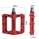 FMFXTR Mountain Bicycle Pedal Nylon Fiber Bearing Non-Slip Pedal(SG-12B Black)