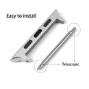 10 PCS Stainless Steel Strap Connector For iwatch1/2/3/4 Generation, Color: Raw Ear 38/40/41mm-22mm Black