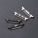 10 PCS Stainless Steel Strap Connector For iwatch1/2/3/4 Generation, Color: Raw Ear 38/40/41mm-22mm Black