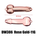 10 PCS Metal Scale Sequins Simulation Fishing Lure, Specification: 11g(Rose Gold Without Hook)