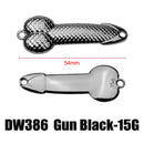10 PCS Metal Scale Sequins Simulation Fishing Lure, Specification: 15g(Lead Black Without Hook)