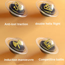 Induction Steel Man Aircraft Gyro Robot Luminous Toy For Children(White Astronauts)