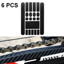 6 PCS FMFXTR Bicycle Protection Chain Sticker Front Fork Protective Film, Color: Carbon Fiber