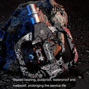 A Pair WEST BIKING YP0802086 Mountain Bike Aluminum Bearing Pedals(Blue)