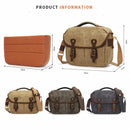 Outdoor Crossbody Photography Bag Vintage Waterproof Canvas Camera Bag(LR Dark Gray)