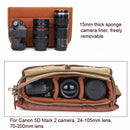 Outdoor Crossbody Photography Bag Vintage Waterproof Canvas Camera Bag(LR Dark Gray)