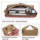 Outdoor Crossbody Photography Bag Vintage Waterproof Canvas Camera Bag(LR Dark Gray)