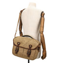 Outdoor Crossbody Photography Bag Vintage Waterproof Canvas Camera Bag(LR Dark Gray)