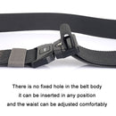 AWMN Men Outdoor Sports Alloy Snap Buckle Elastic Belt, Length: 125cm(Black)
