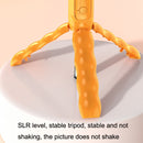 KT01 Cartoon Selfie Rod Mobile Phone Remote Three Tripod Live Photo Stent(Yellow)