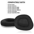 2 PCS Replacement Earpads for Corsair Void Pro Elite,Style: Red Bottom Grid