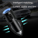 2 PCS Dual USB + Type-C / USB-C 3 Hole Cigarette Lighter Car Charger, Style: Standar Version(Black)