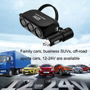 2 PCS Dual USB + Type-C / USB-C 3 Hole Car Charger, Style: QC3.0 + PD Fast Charge Version(Black)