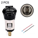 2 PCS Car Modified Cigarette Lighter Car Charging Power Socket Cigarette Type (with 15cm Line)