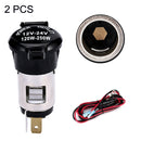 2 PCS Car Modified Cigarette Lighter Car Charging Power Socket No Cigarette Type (with 1.5m Line)