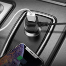 2 PCS Car Charger Fast Charging Driving Recorder Supply Line, Style: 1.5A+2.4A(Mini Straight Head)