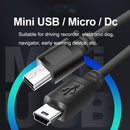 2 PCS USB Car Charge 12V To 5V Navigation Instrument Reduction Line(Mini Straight Head)