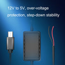 2 PCS USB Car Charge 12V To 5V Navigation Instrument Reduction Line(Mini Right Bend)