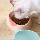 3 PCS Strawberry Shape Pet Bowl Cat Cartoon Anti-Slip Bowl(Pink)