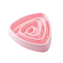 Plastic Triangle Resistant Pet Slow Bowl Anti-choking Dog Food Bowl(Large Pink)